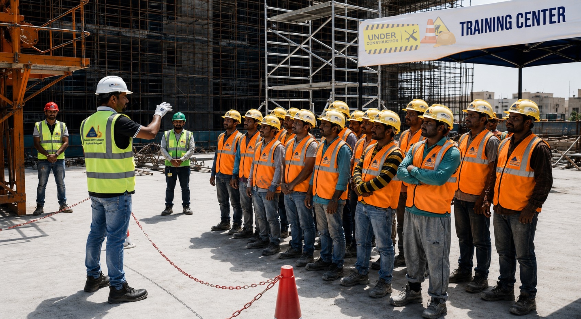 On-site safety training Qatar client facility